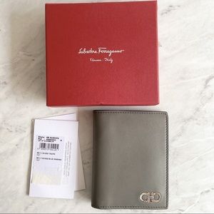 Salvatore Ferragamo Wallet Men Gray and Blue